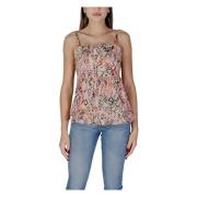 Lente/Zomer Dames T-Shirts en Canvas b.young , Multicolor , Dames