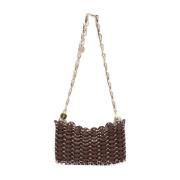 Bruine Clutch Tas Paco Rabanne , Brown , Dames