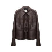 Westerse Stijl Franje Leren Jas Dorothee Schumacher , Brown , Dames