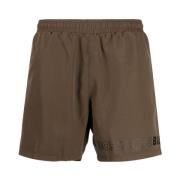 Groene Dolphin Logo Zwemshorts Hugo Boss , Green , Heren