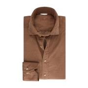 Slim Fit Corduroy Overhemd Stenströms , Brown , Heren