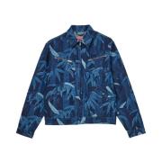 Blauwe Denim Jack - Stijlvol Model Kenzo , Blue , Heren