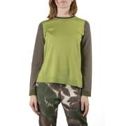 Stijlvolle Gebreide Top Aw24 Collectie Maliparmi , Green , Dames