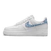 Essential White Worn Blue Paisley Sneakers Nike , White , Heren