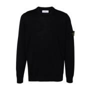 Casual Gebreide Pullover Sweater Stone Island , Blue , Heren