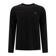 Zwarte Longsleeve Katoenen Jersey T-shirt C.p. Company , Black , Heren