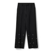 Zwarte geborduurde broek met elastische taille Sofie Schnoor , Black ,...