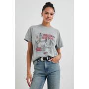 London Boyfriend T-shirt, Zwart Katoenen Jersey Rails , Gray , Dames