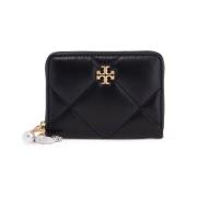 Gewatteerde Leren Portemonnee met Bedeltjes Tory Burch , Black , Dames