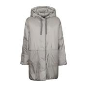 Grijze Hoodie Halflange Jas Aspesi , Gray , Heren