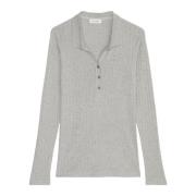 Jersey polo shirt regular Marc O'Polo , Gray , Dames