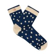 Polka Dot Sokken - Naadloos Ontwerp Cabaia , Blue , Unisex