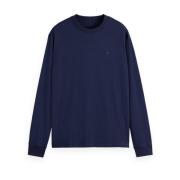 Logo Longsleeve Pullover Scotch & Soda , Blue , Heren