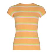 Gestreepte Multicolor Top Sportmax , Orange , Dames