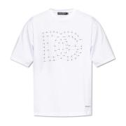 T-shirt met bedrukt logo Dolce & Gabbana , White , Heren