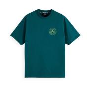 Artwork Relaxed Fit T-shirt Scotch & Soda , Green , Heren