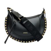 Studded Zwarte Leren Schoudertas Isabel Marant , Black , Dames