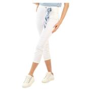 Skinny Broek met Vijf Zakken van Katoen en Lyocell Guess , White , Dam...