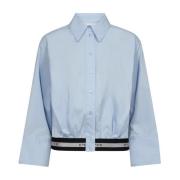 Logo Crop Shirt in Lichtblauw Co'Couture , Blue , Dames