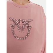 Love Birds Geborduurde Roze Sweater Pinko , Pink , Dames