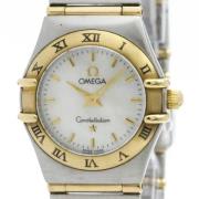 Pre-owned Yellow Gold watches Omega Vintage , White , Dames