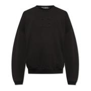 Sweatshirt met reliëf logo Dolce & Gabbana , Black , Heren