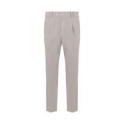 Grijze Katoenen Vrijetijdsbroek Brunello Cucinelli , Beige , Heren