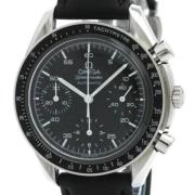 Pre-owned Leather watches Omega Vintage , Black , Heren