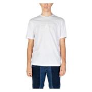 Heren katoenen T-shirt en polocollectie Emporio Armani EA7 , White , H...