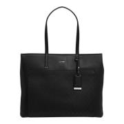 Logo Charm Tote Bag met Magneetsluiting Calvin Klein , Black , Dames