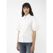 Geborduurde Ballonmouw Blouse Chloé , White , Dames