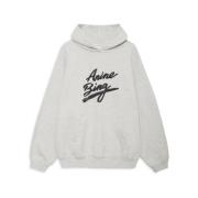 Handtekening Harvey Hoodie Oversize Katoen Grijs Anine Bing , Gray , D...