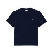 Casual Tee voor Mannen Lacoste , Blue , Heren