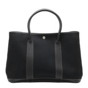 Pre-owned Canvas handbags Hermès Vintage , Black , Dames