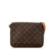 Pre-owned Canvas shoulder-bags Louis Vuitton Vintage , Brown , Dames