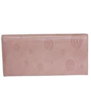 Pre-owned Leather wallets Cartier Vintage , Pink , Dames