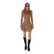 Carmen Kraag Jurk Designers Remix , Brown , Dames