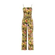 Camouflage satijnen palazzo jumpsuit Rinascimento , Multicolor , Dames