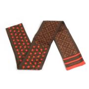 Pre-owned Silk scarves Louis Vuitton Vintage , Brown , Dames