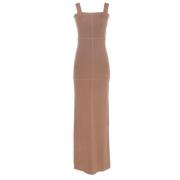 Tabak Tube Jurk Lemaire , Beige , Dames