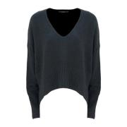 Zachte top met afhangende schouders voor dames Kocca , Black , Dames