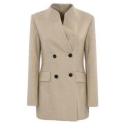 Kasjmier Blazer met dubbele rij knopen Liviana Conti , Brown , Dames