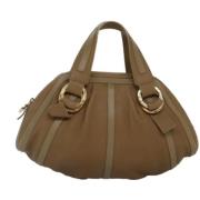 Pre-owned Leather handbags Bvlgari Vintage , Brown , Dames