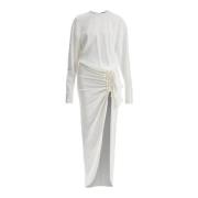 Maxi jurk met golvende draperie Christopher Esber , White , Dames