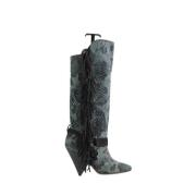 Pre-owned Leather boots Isabel Marant Pre-owned , Green , Dames