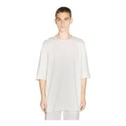 Katoenen Jersey Crewneck Logo T-Shirt Moncler , White , Heren