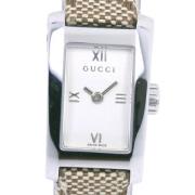 Pre-owned Metal watches Gucci Vintage , White , Dames