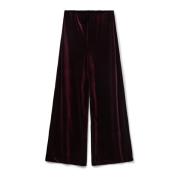 Bordeaux Velours Wijde Pijp Broek Sofie Schnoor , Red , Dames