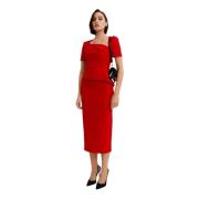 Rode Jurk met Asymmetrische Halslijn Roland Mouret , Red , Dames