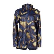 Tie-Dye Waterdichte Jas met Capuchon Rains , Multicolor , Dames